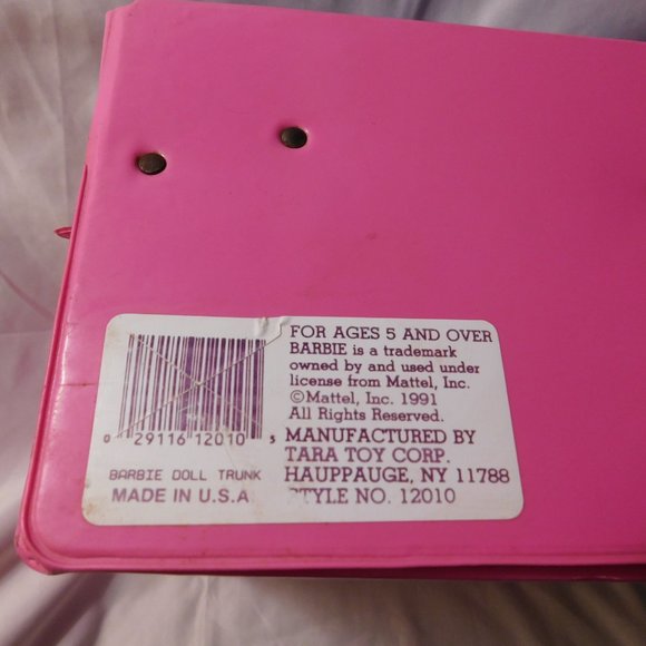 COPY - Barbie Doll Pink Carrying Case Toy Trunk VINTAGE 1991 - Picture 4 of 15